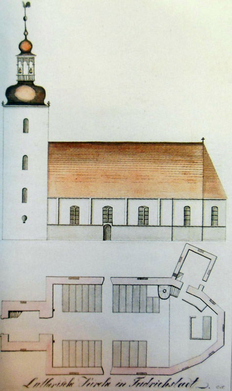 Отто Гун. Яунелгавская лютеранская церковь. 1820. LVVA . Надежный корабль Спасения, направляемый Кормчим.