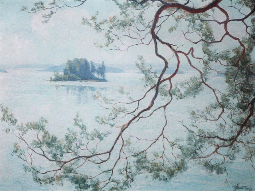 Борис Неменский. Ветка над озером. 1979