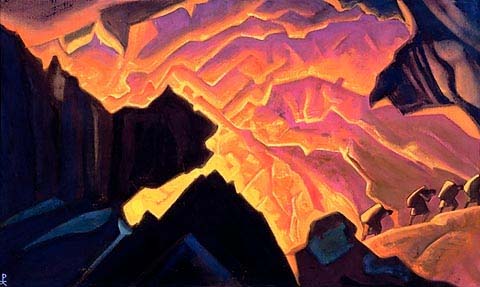 Два века Прароссианства: иллюстрации   Николай Рерих:  Европа, Восток | Похитители огня. 1938