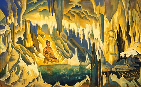 Два века Прароссианства: иллюстрации   Николай Рерих:  Европа, Восток | Будда победитель. 1925