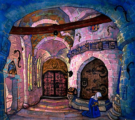 Два века Прароссианства: иллюстрации   Николай Рерих:  Европа, Восток | В монастыре