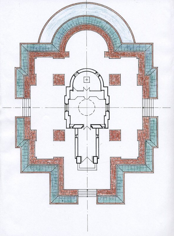 Православная архитектура   Храм-часовня в Даугавпилсе (иллюстрации к статье) | План реализованного варианта