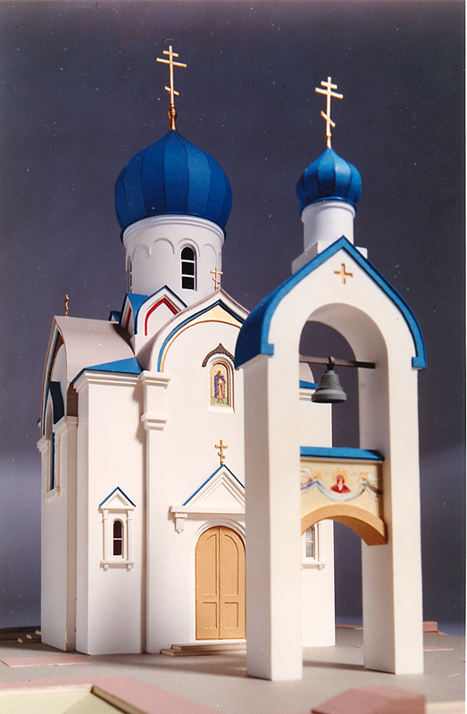 Православная архитектура   Храм-часовня в Даугавпилсе (иллюстрации к статье) | Макет часовни