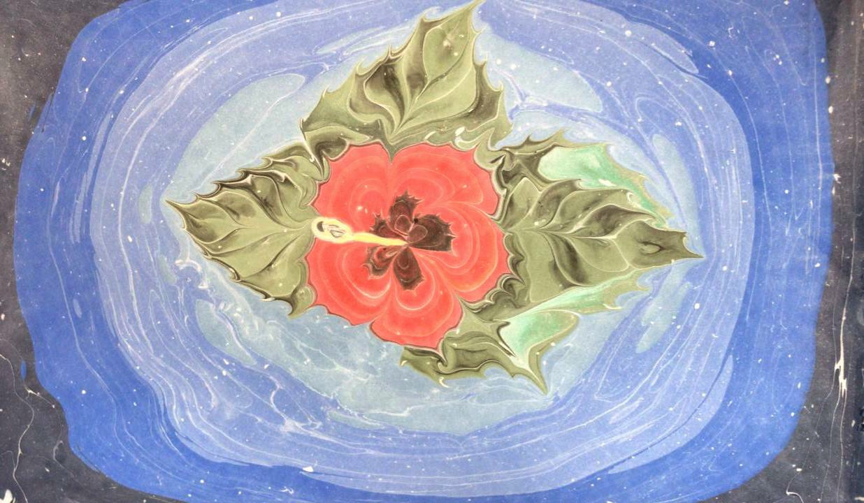 Искусство Эбру   Валентина Демурова | Аленький цветочек (2)