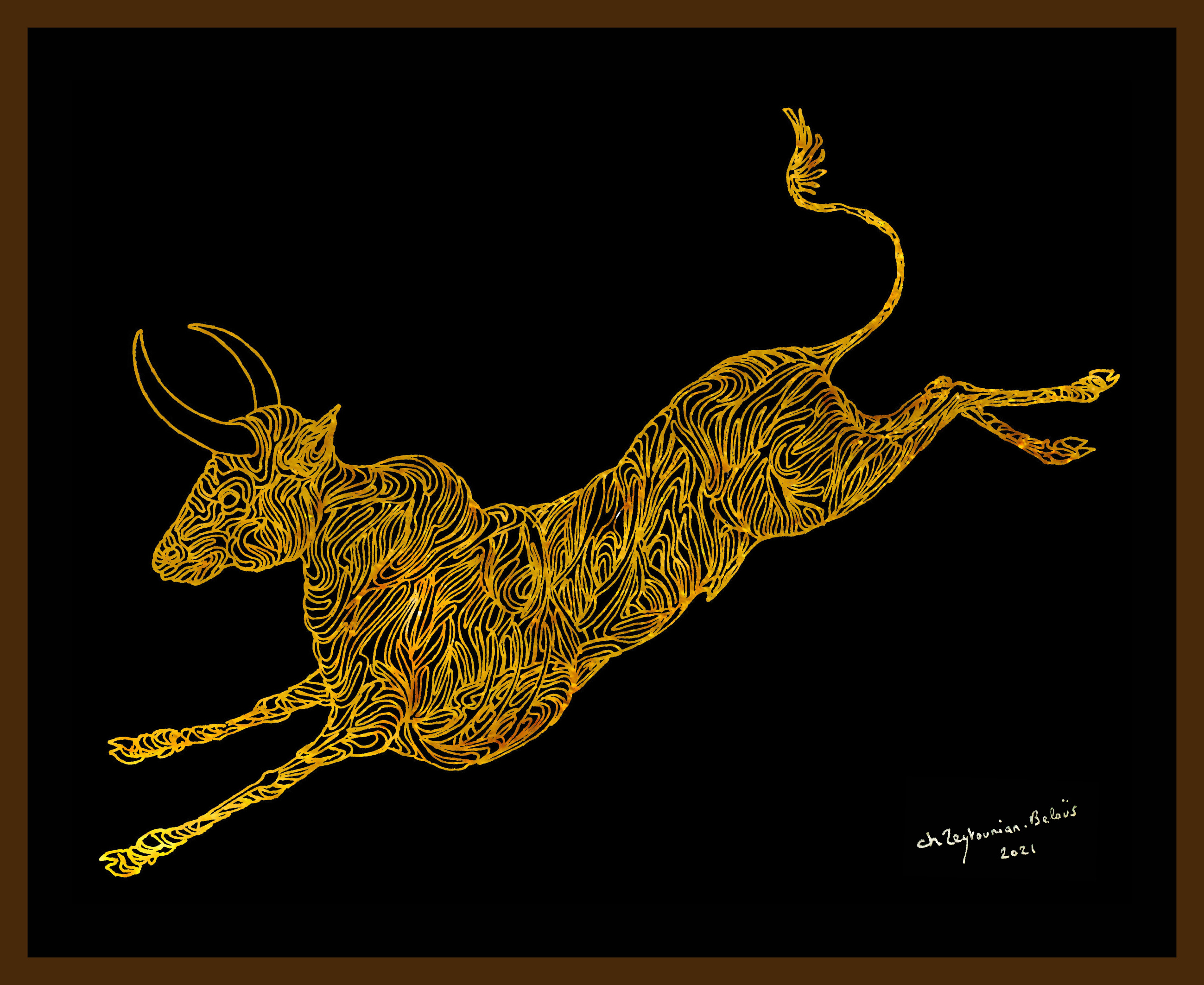 Кристина Зейтунян-Белоус. Графика   По чёрному-2 | Золотой буйвол