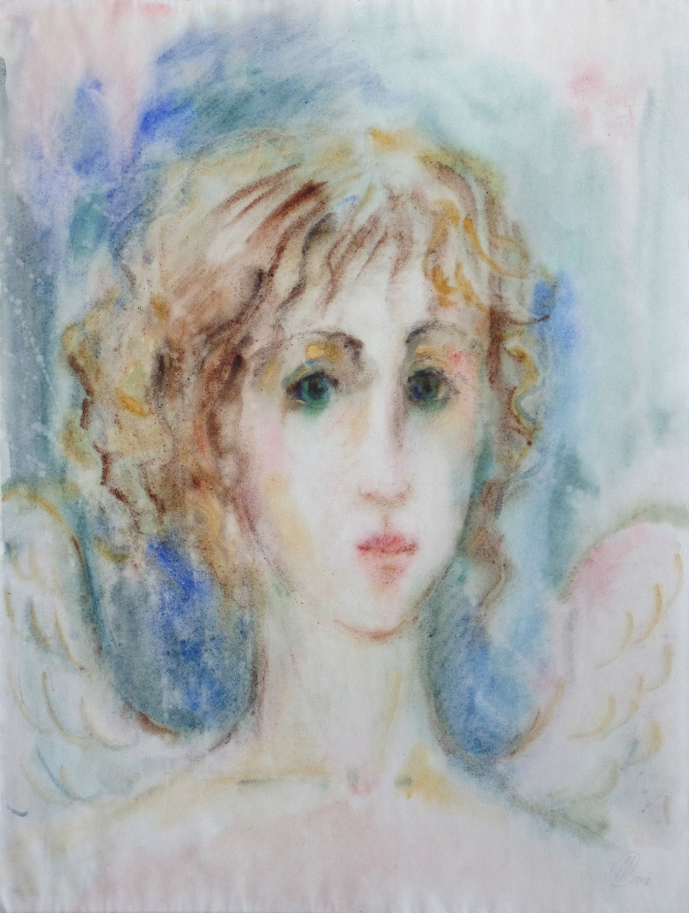   Мария Семёнова, акварель | Взгляд ангела. 2002