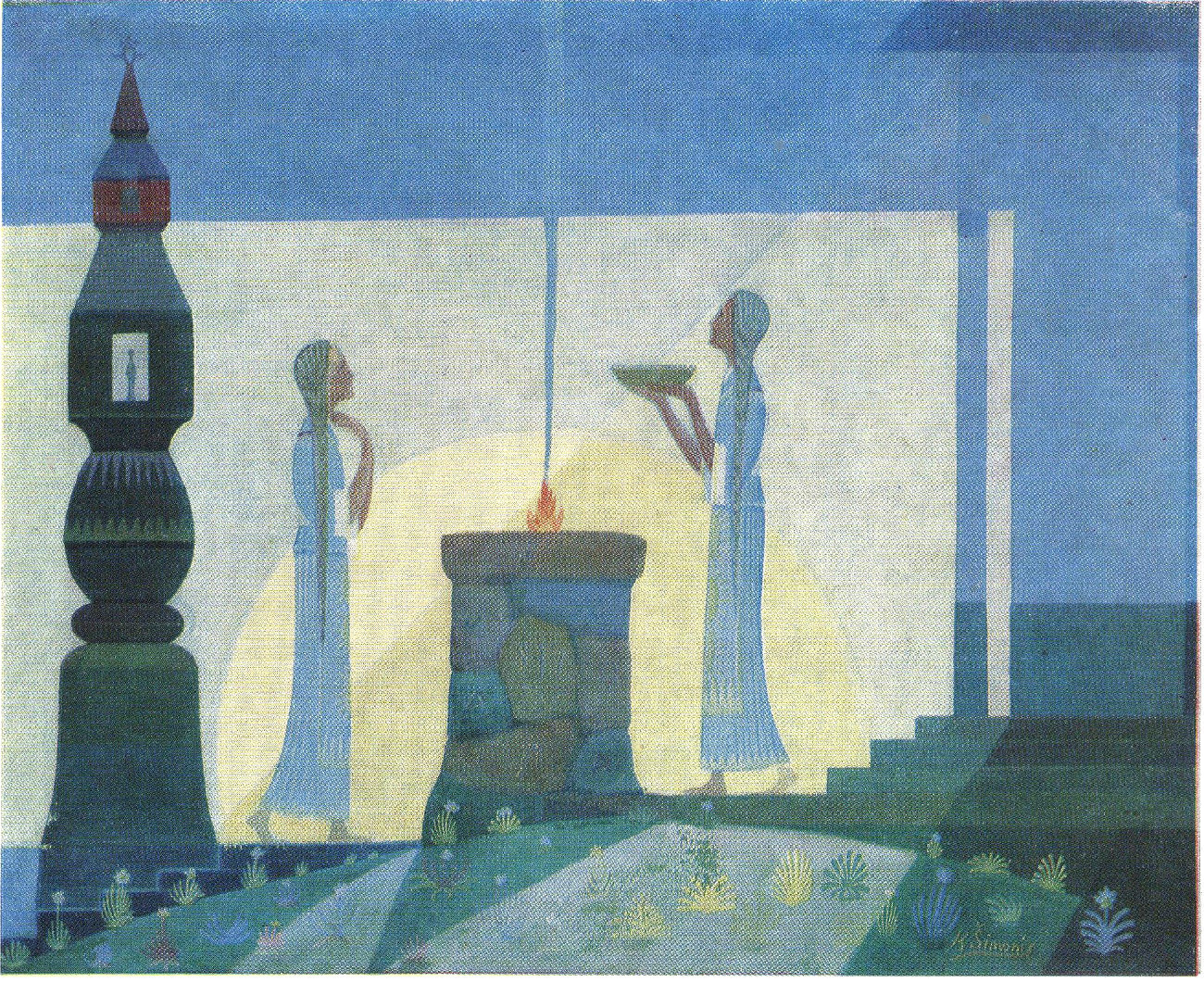    Казис Шимонис, живопись и книжная графика | Весталки. 1928