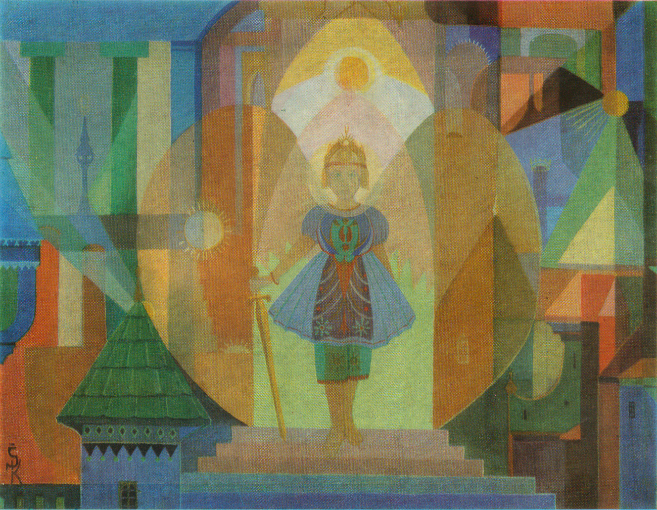    Казис Шимонис, живопись и книжная графика | Вхождение (Дочь солнца). 1924