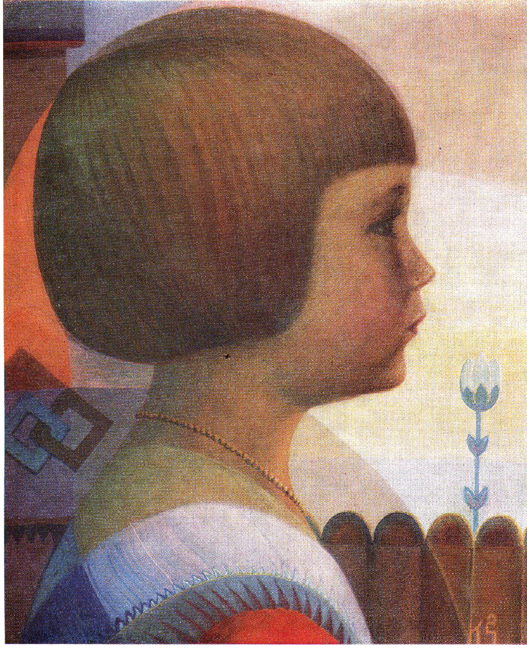    Казис Шимонис, живопись и книжная графика | Девочка. 1928