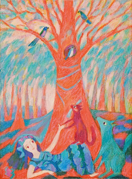    Мир сказки Елены Зарубовой | Под деревом (2)
