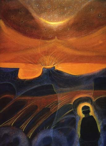 Два века Прароссианства: иллюстрации   Группа «Амаравелла»: Виктор Черноволенко | Пылающий закат. 1964