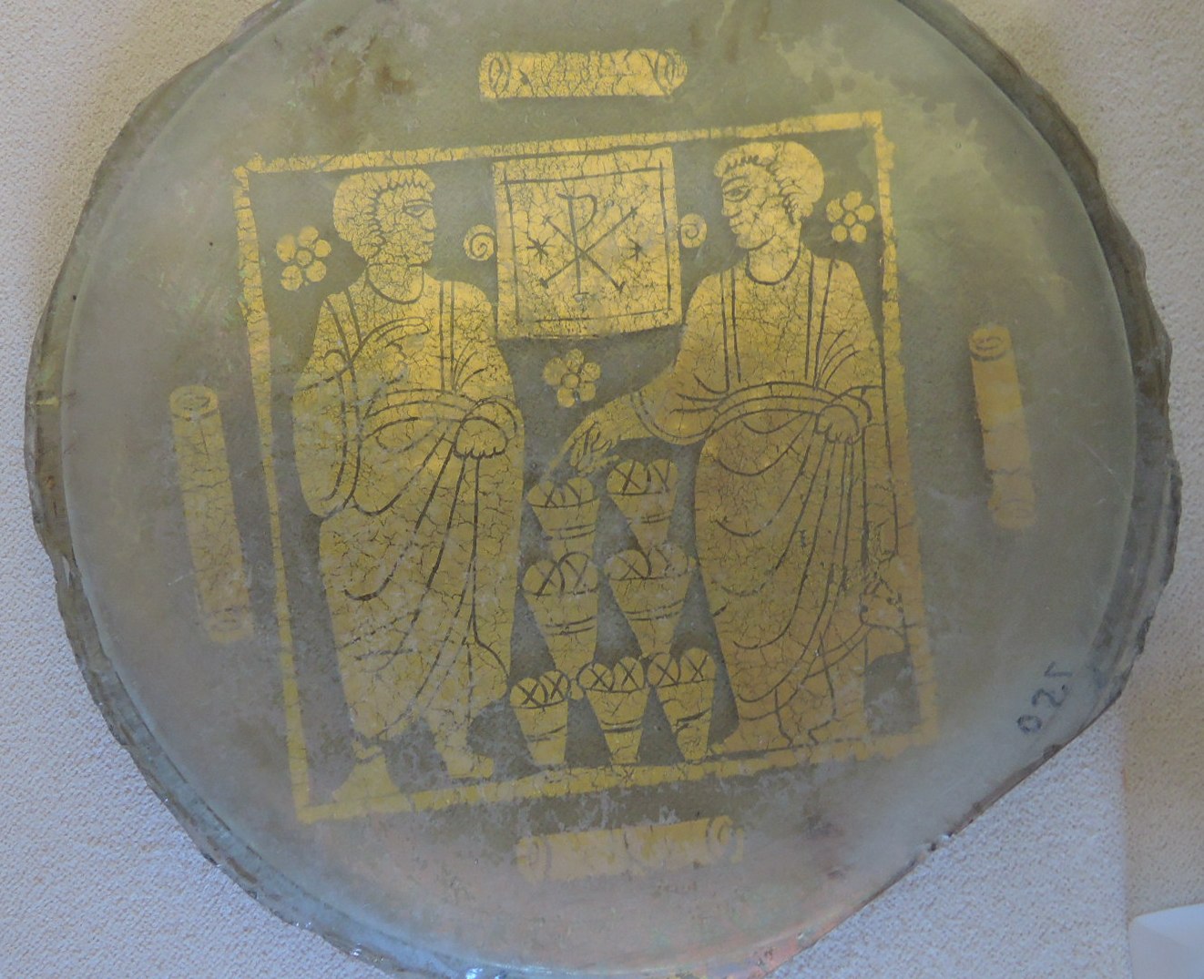 Белый единорог (иконология)   Христианские позолоченные стёкла | Умножение хлебов, 4 век
