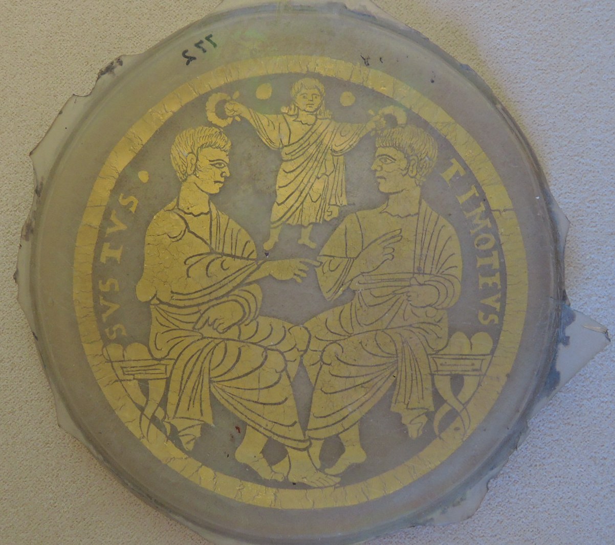 Белый единорог (иконология)   Христианские позолоченные стёкла | Святые Тимофей и Сикст, 4 век