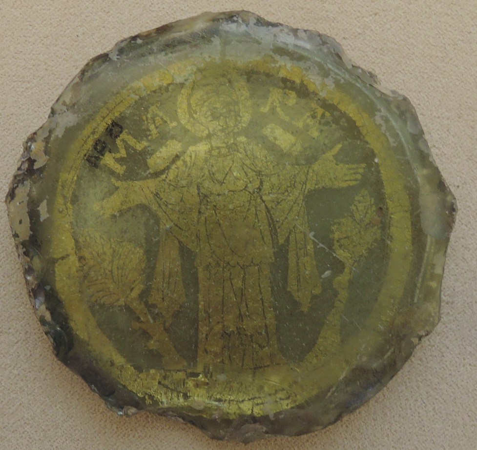 Белый единорог (иконология)   Христианские позолоченные стёкла | Мария-Оранта, 4 век