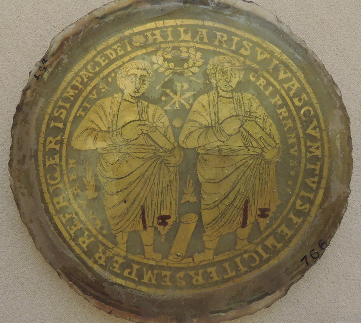 Белый единорог (иконология)   Христианские позолоченные стёкла | Воскрешение Лазаря, 4 век (4)