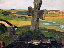 Изборск. Крест на Труворовом городище. 1903